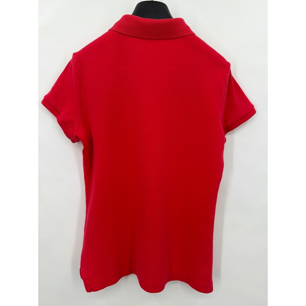 Ralph Lauren Sport Youth Red Slim Fit Cotton Pique Polo Shirt Size M Pony Logo - Picture 2 of 6